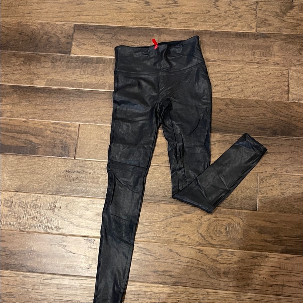 SPANX Shiny Black Leggings
